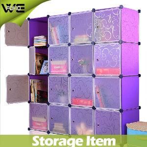 Translucent Doors Opaque Curly Patterned Plastic Wardrobe Storage Systems