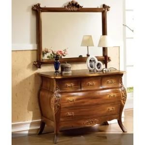 Wooden Classic Dresser with Mirror