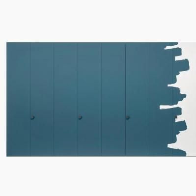 Modern Simple Style Furniture Gradient Matte Wooden Bedroom Wardrobes