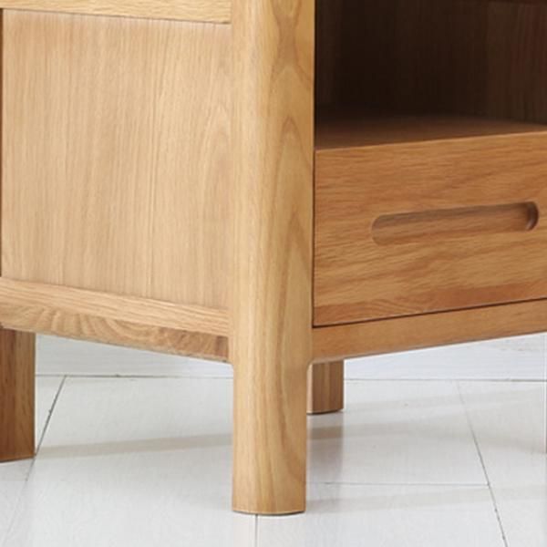 Nordic Oak Small Locker Bedroom Bedside Table Nightstand