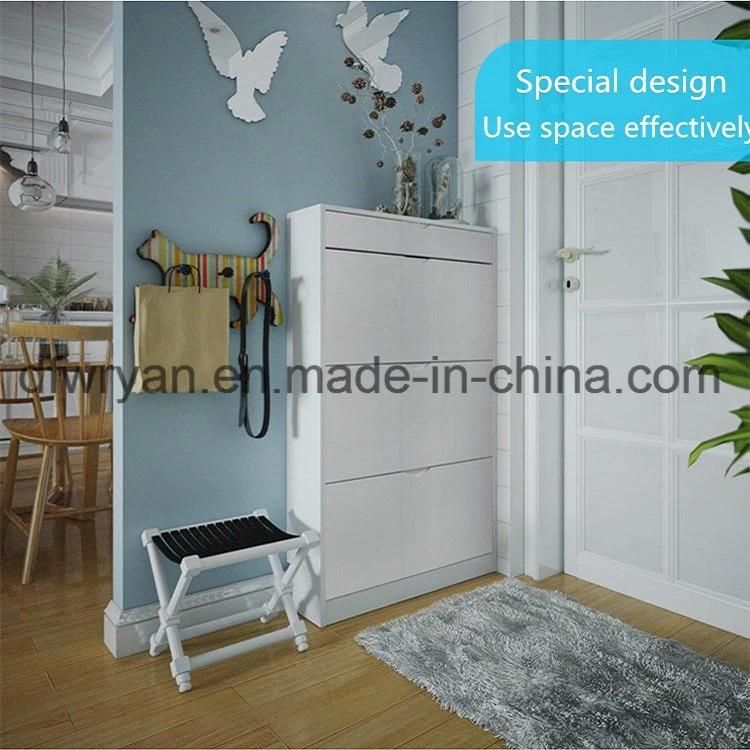 Modern Design Melamine Panel Wood Shoe Cabinet