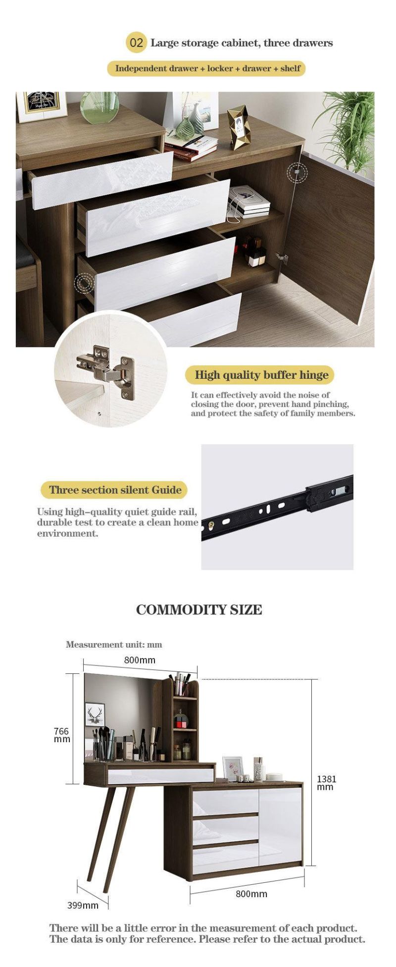 Bedroom Furniture Dresser Cabinet Small Simple Dressing Table