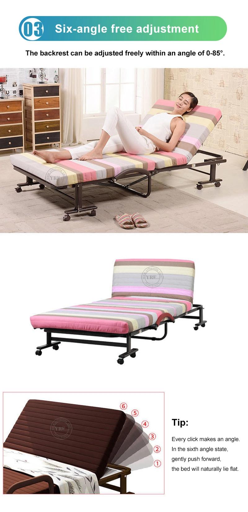 Wholesale Folding Bed Ultralight Bedroom Furniture Adjustable Movable for Outdoor