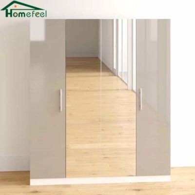 Home Furniture Wooden Mirror Sliding Door Wardrobe Cabinet Quality Wholesale