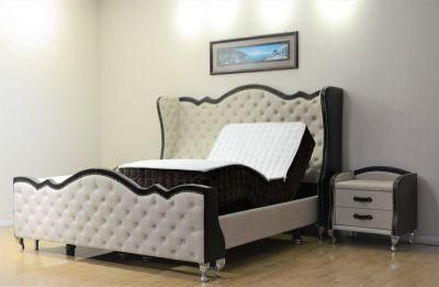 Huayang Upholstered PU Leather King Size Bed PU Bed Home Furniture Massage Mattress