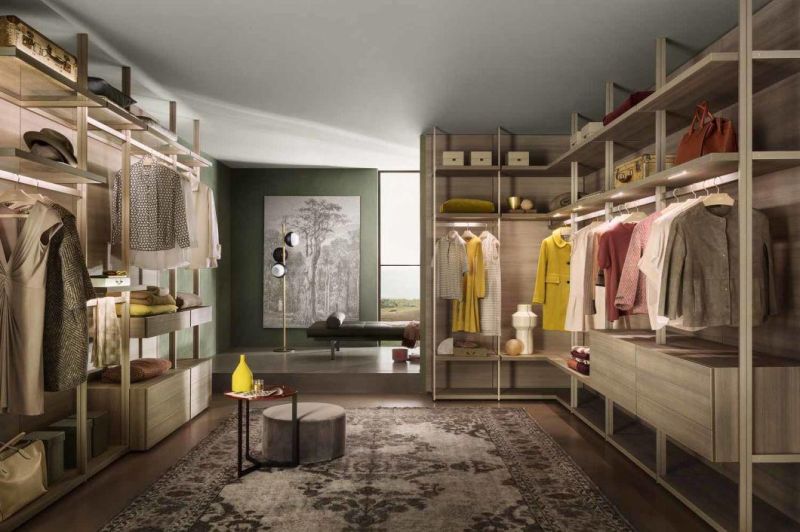 China Wholesale Affordable Italian Modern Luxury L Shape Walk-in Closet