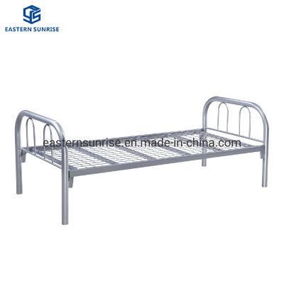 2021 Cheap Customized School Furniture Steel Frame Metal Single Bed