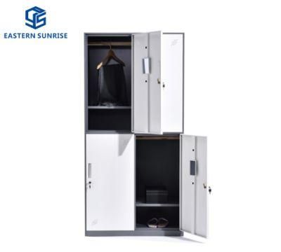 Heavy Duty Military Style Dormitory Wardrobe Locker with Shelf, Hanger, Mirror