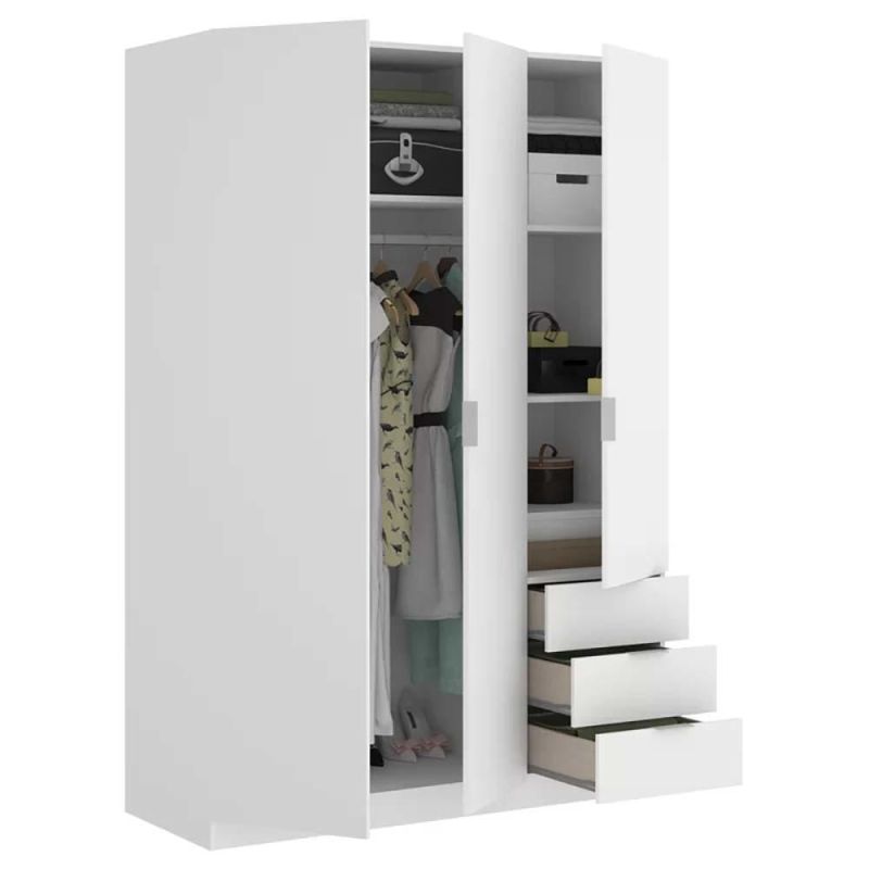 Hot Selling Wooden Home Furniture Bedroom Large Space Storage Wardrobe