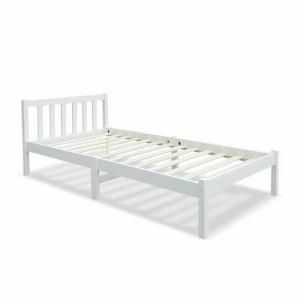 Wooden Single Bed Frame in White