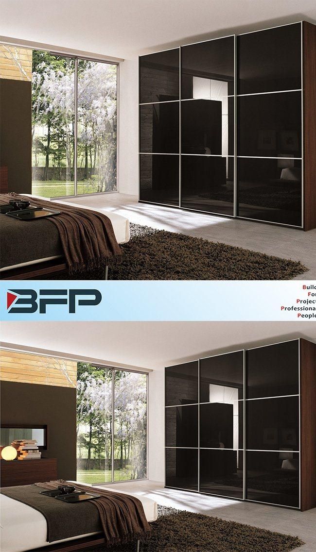 Modern Bedroom Furniture High Gloss Lacquer Sliding Door Wardrobe