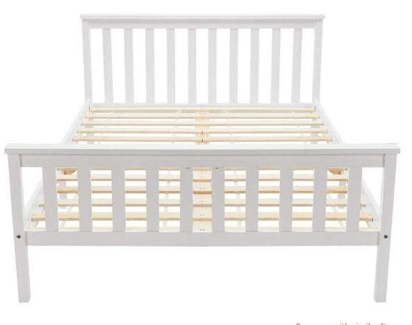 Kids Children Floor Solid Pine Wooden Bed Frame Bedroom Furniture