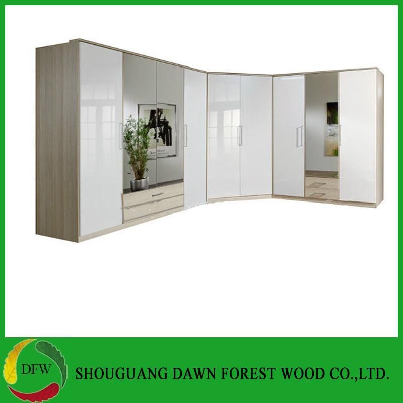 Bedroom Wood Furniture Melamine Chipboard /MDF/MFC Wardrobe