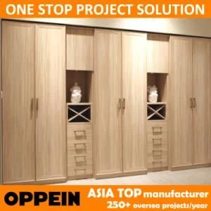 Oppein Melamine Wood Closet Wardrobe with Drawers (YG11214)