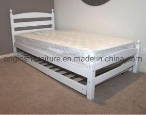 Wood Single Bed with Trundle Single Bed