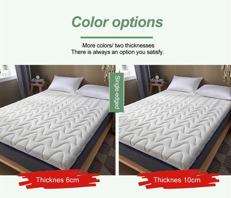 College Dorm Bed Mattress Thick 10cm Roll Foldable Comfortable Foam Single