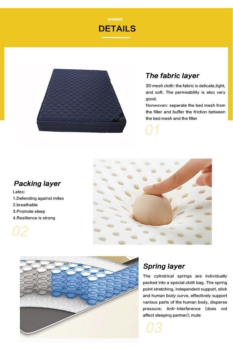 Modern Style China Double Nature Latex Floor Tatami Independent Pocket Spring Mattress From Manufacturer