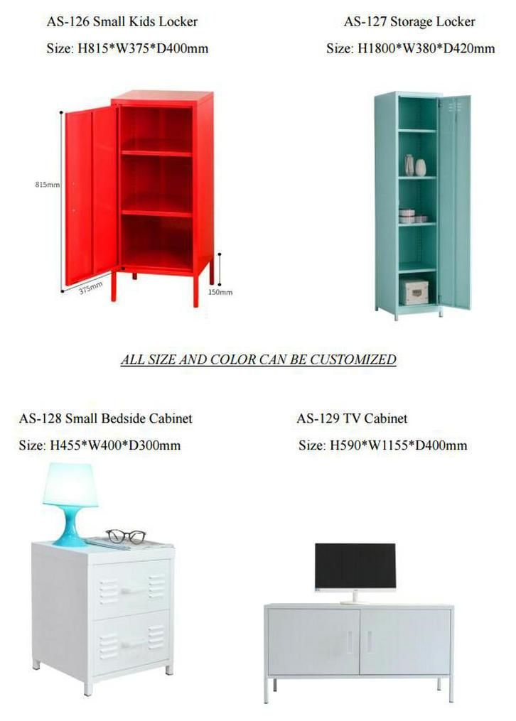 Fas-127 Kd Single Door Five Shelves Metal Cabinet Locker