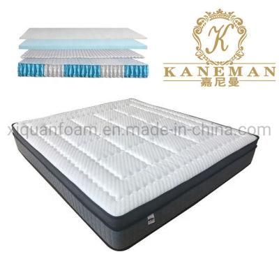 Luxury Ice Silk Cooling Fabric Pocket Spring Hotel Mattress Compressed Bedroom Mattress