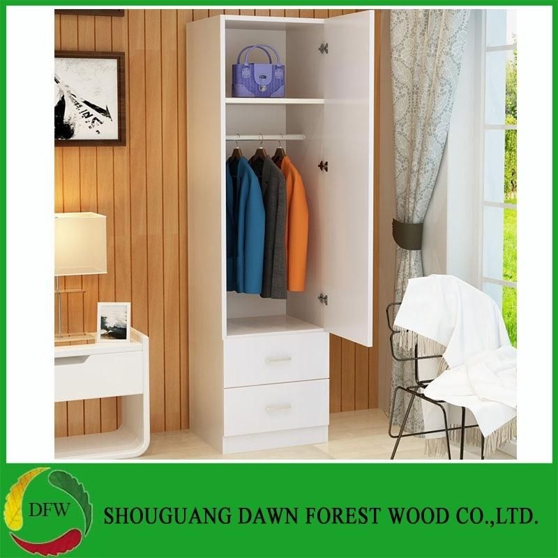 Single Door Melamine Wardrobe Design Furniture Bedroom