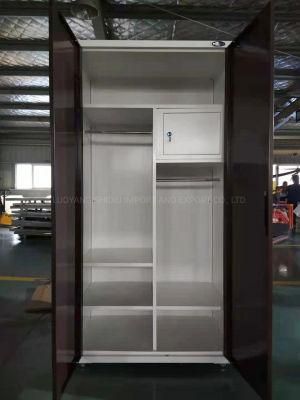 2 Doors Steel Wardrobe Almirah with Safe Box / Shelves / Standing Feet Metal Godrej Locker Closet Cabinet