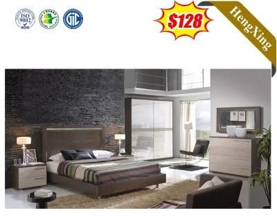 Direct Sale of Cheap Wood Bed Bedroom Furniture Double Bed Flat Wooden Bed