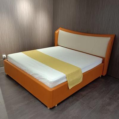 Wooden Bed Detachable Bed Square Bed Wholesale Modern Leather Upholstered Bed Room Furniture Bed