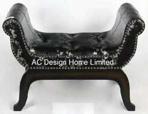 Designer PU Leather/Wooden U Shape Bench Seat