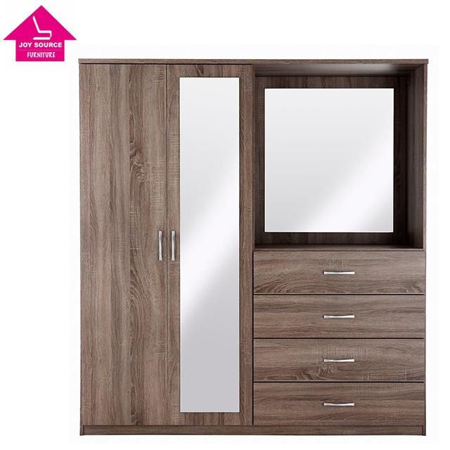 Mirrored Bedroom Wall Wardrobe Dressing Table Design