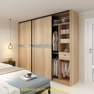 Melamine MDF Wardrobe with Sliding Style