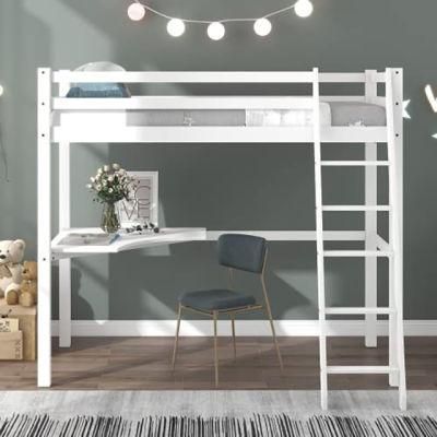 New Design Bunk Bed School Home Use Kids Children Product Wood Bed with Study Desk
