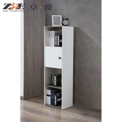 Simple Design Floor Bookshelf Bookcase Modern White Color MDF Bookshelves Room Bookshelf for Living Room