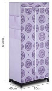 Directly Modern Wardrobe Fabric Wardrobe/ Non-Woven Cloth Wardrobe Assembled Wardrobe Metal Wardrobe (XS-W1670)