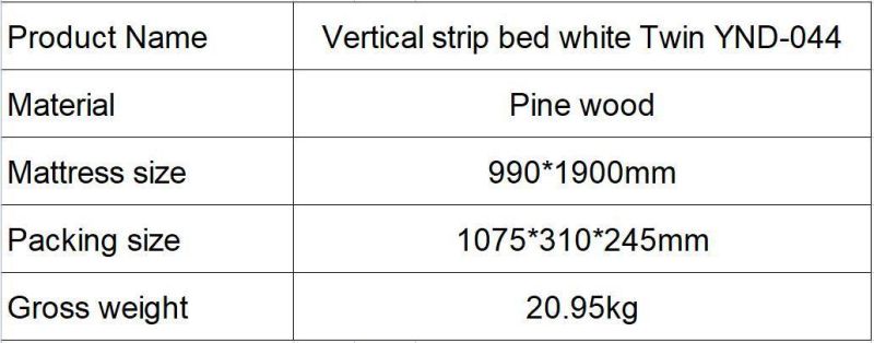 Home Furniture Single Wooden Bed Solid Wood Bed Children Bed