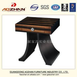 High Sheen Black Lacquer Veneer Bedroom Stand