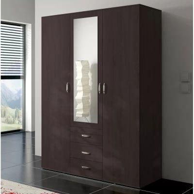 Wholesale Modern Simple Style Hinged Door Bedroom Wooden Wardrobe (HF-WF05061)