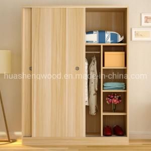 Simple Modern MFC Wooden White Bedroom Wardrobe Design