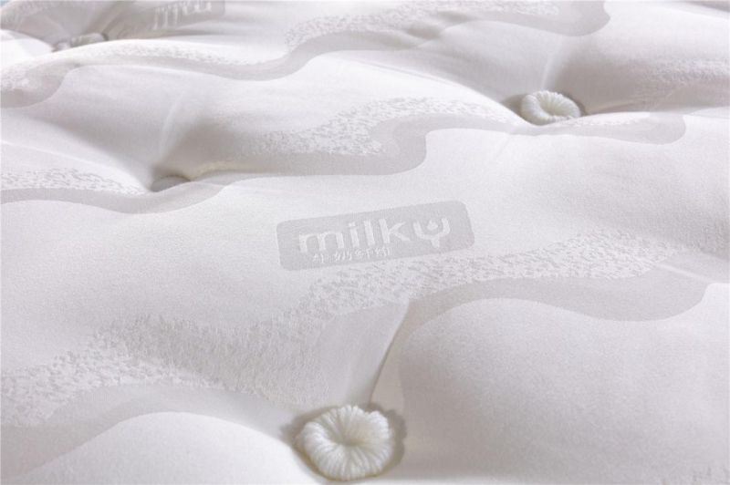 Medium Firm Pillow Euro Top Bread Micro Coil Bed Latex Memory Foam Pocket Spring Mattress