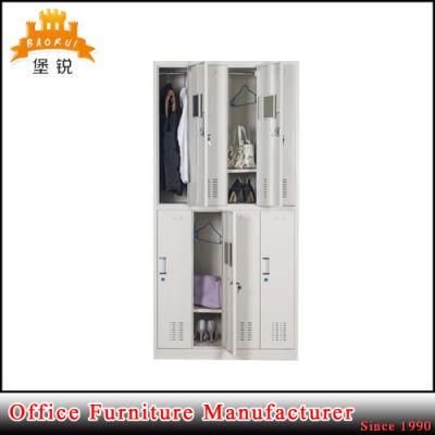 Jas-029 Hot Sale Africa Cheap 8 Door Metal Cupboard Cloth Steel Wardrobe