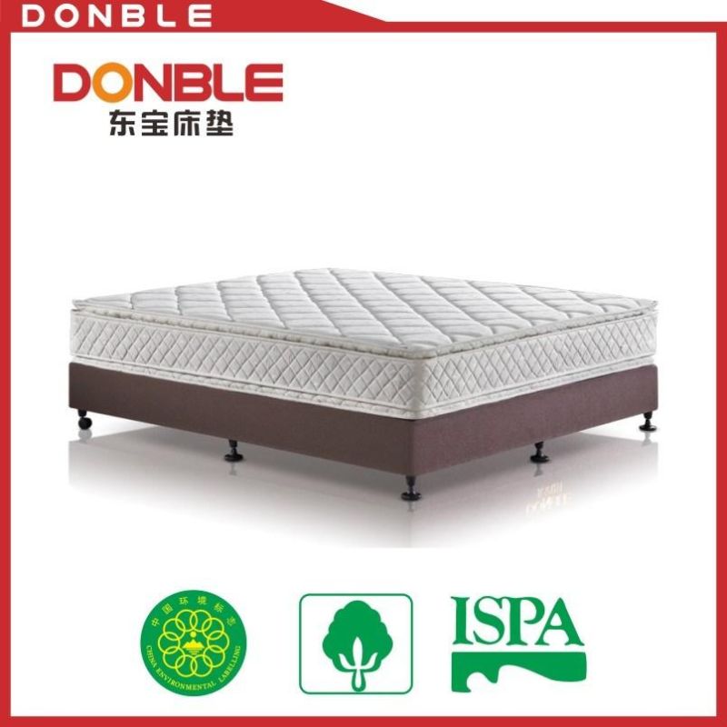 High Quality 5 Star Hotel Bedroom Latex Foam Double Pillow Top Pocket Spring Bed Mattress