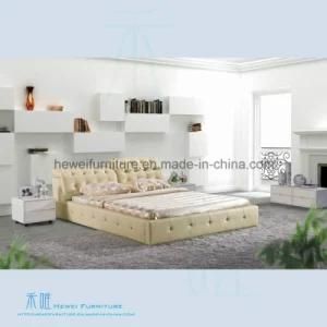 High Quality Soft Leather Bed of Bedroom Furniture (HW-K234B)
