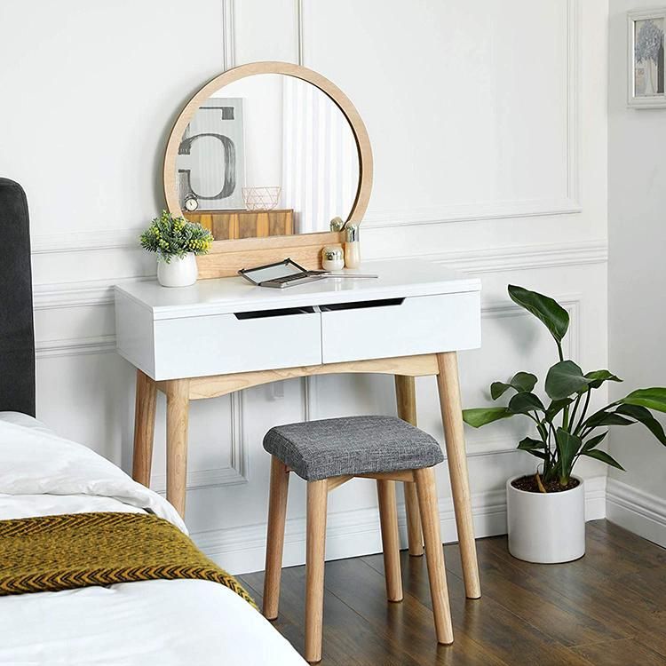 Simple and Elegant Wood Dresser with Mirror