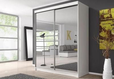 Wholesale Bedroom Furniture Flat Pack MDF Sliding Door Wardrobe