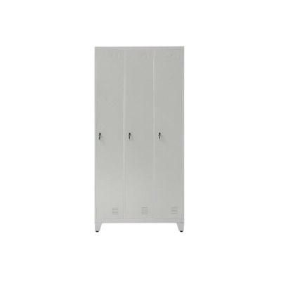 Gdlt Metal Steel Staff 3 Door Lockers Locker Storage Lockable Gym School Changing Room 1.8m