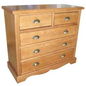 Solid Oak Wood Sideboard with 5 Drawers