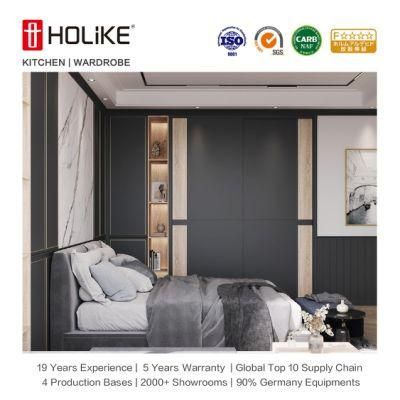 Modern Furniture Melamine Wood Bedroom Clothes Wardrobe with Shoes Rack