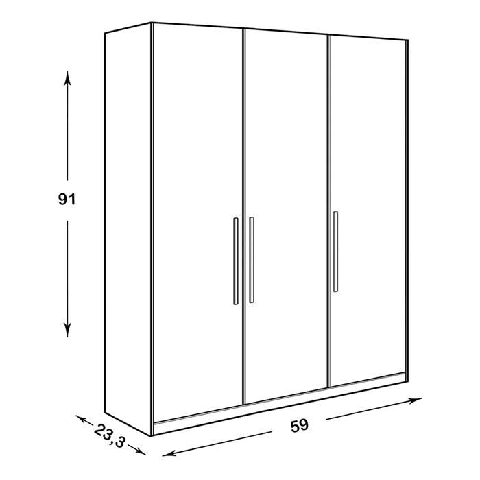 Wholesale Home Furniture Free Stand Wardrobe Closet Wooden Bedroom Furniture (HF-WF05091)