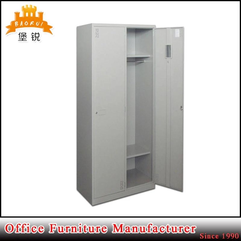 Two Door Steel Clothes Cabinet Metal Wardrobe