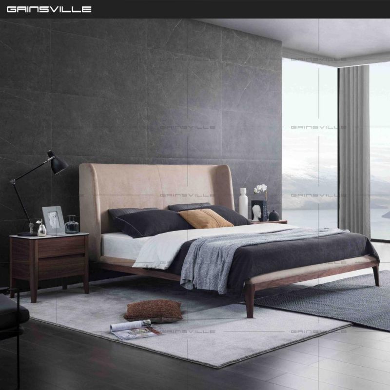 Home Furniture Modern Bedroom Furniture Fabric Bed in Elegant Italy Design