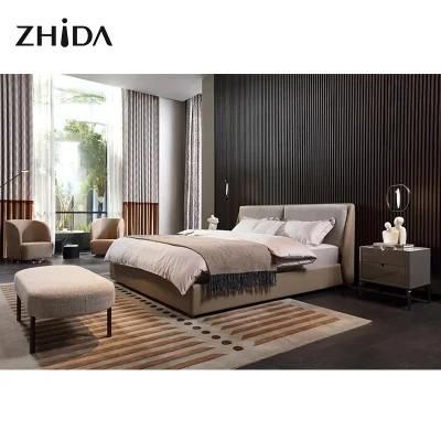 Home Bedroom Furniter Modern Design Leather with Fabric Bed